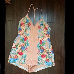One piece Romper Floral Halter